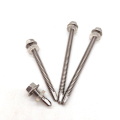 China wholesale metal hexagon head stainless steel hex washer head self drilling roofing screw